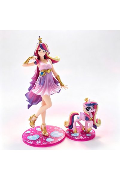 BANDAI Silver 20-22cm Anime My Little Pony Figure Twilight Sparkle/Rainbow Da...