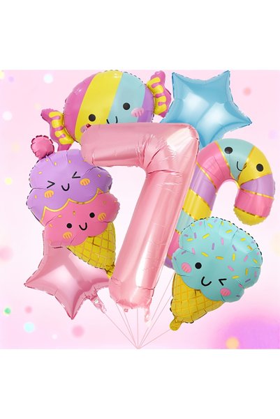 Choice Other 7 7pcs Ice Cream Candy Balloon Set,Ice Cream Balloons, Candy Bal...
