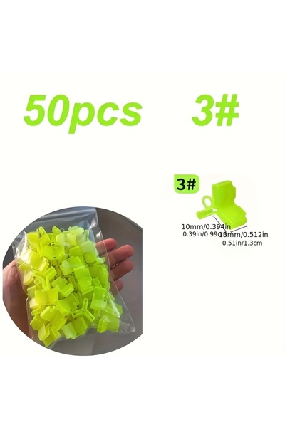 Choice 3 50pcs WEIHE 50pcs/pack Luminous Yellow Treble Hook Protective Covers...