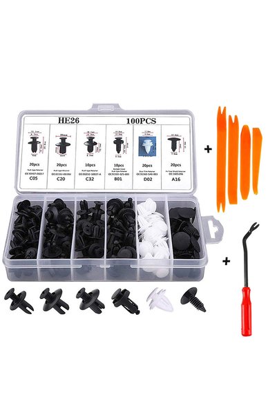 Choice SET D Auto Fastener Clip Mixed Car Body Push Retainer Pin Rivet Bumper...