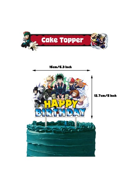 Choice 1pcs cake topper My Hero Academia Birthday Party Decoration Disposable...