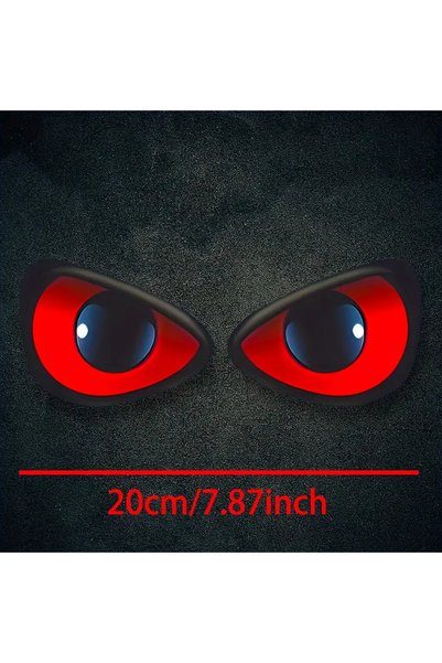 Choice Red 1Pair Devils Eye Motorcycle Stickrs Waterpeoof Motorbike Front Fai...