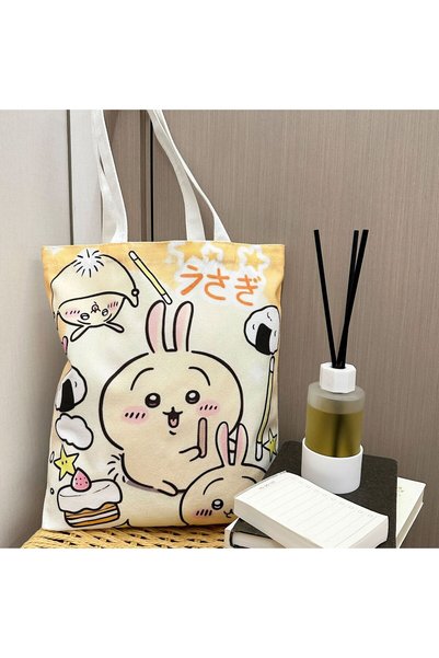 BANDAI C-FBDZ-Usagi JIYI Cartoon Canvas Bag Large Capacity Shoulder Bag Shopp...