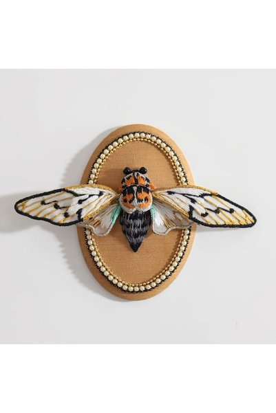 Choice Red Handcrafted 3D Embroidery Moth Insect Embroidery DIY Material Pack...