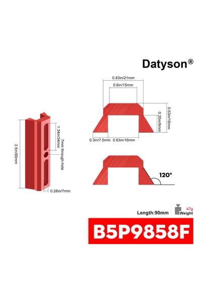Choice B5P9858F قاعدة معدنية من داتيسون، مقاسات 42/45/48/60/90/120/150/180/21...