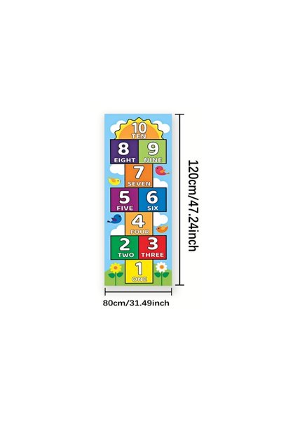 Choice 80x120cm Style 1 Colorful Hopscotch Game Mat Number Printed Floor Play...