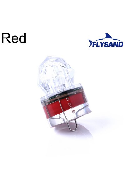 Choice Red Light FLYSAND LED Fishing Lamp Underwater Diamond Shape Flash Ligh...