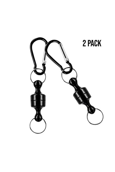 Choice 2PCS Black Magnetic Fishing Hanging Buckle Quick Release Metal Carabin...