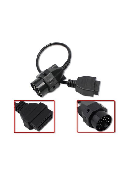 Choice Black For BMW 20 Pin to 16 Pin OBD2 Diagnostic Adapter Cable E36 E39 E...