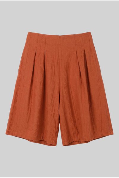 Marilyn Boutique Βερμούδα Πιέτες Μονόχρωμη Λάστιχο