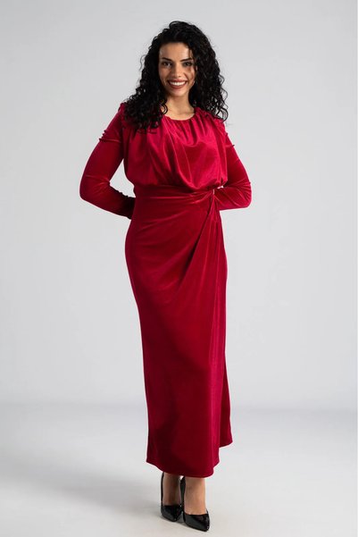 Marilyn Boutique Φόρεμα Velvet Άνοιγμα Πλάι