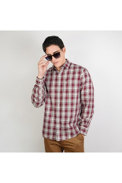 Giordano قميص رجالي من قماش التويل القطني بقصة مريحة