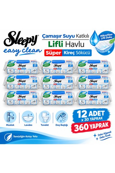 Sleepy Easy Clean Super Limescale Remover 12x30, 360 sheets