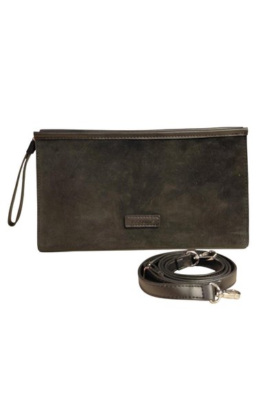 Jacquline Zd-311 Sylene Γυναικεία τσάντα clutch από γνήσιο δέρμα σουέτ