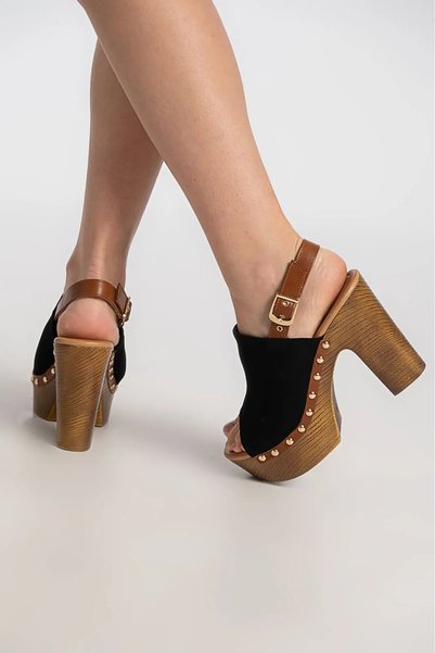 Marilyn Boutique Platform Πέδιλα Suede Τρουξ