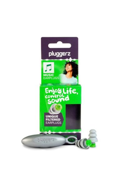 PLUGGERZ Silicone Earplugs with Unique Filter for Music - Enjoy Music, 2 pcs