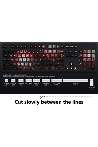 OEM Set Stickere Tastatura Artificii de Anul Nou, Motiv Festiv, Foita A4 Decu...