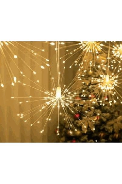Genos Instalație tip artificii 450 LED, solară, cu telecomandă, pentru exteri...