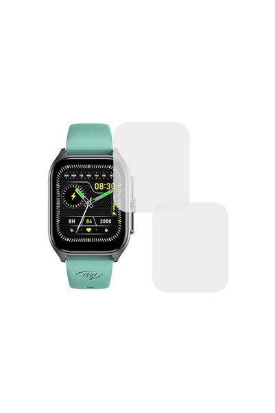 COMANDO Set of 2 x Film compatible with itel Smartwatch 2ES, Shield Full Glue...