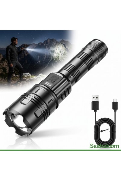 OEM Seabeloom Professional LED Tactical Flashlight, 2000 Lumens, 3 Lighting M...