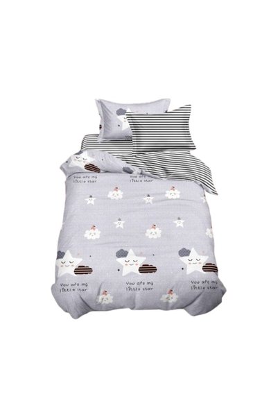 Johny Home Pucioasa Bed linen, 4 pieces, 1 person, 155x220, cloud print