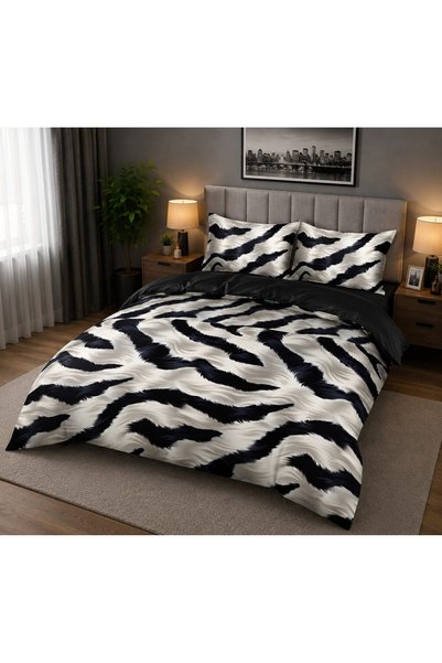 Johny Home Pucioasa Bed linen, 4 pieces, 2 persons, 240x250, zebra print