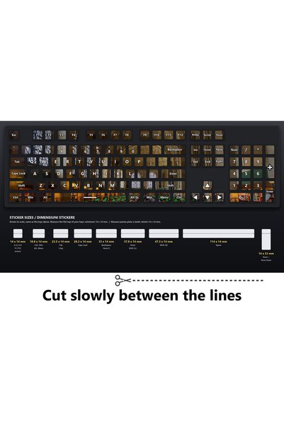 OEM Stickere Tastatura Set Tematica Biblioteca Lampa de Citit, Autoadezive, F...