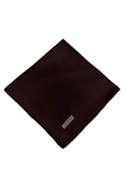 Armine Plain Silk Scarf - 61 Dark Brown Sura