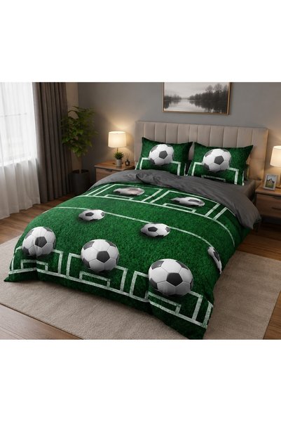 Johny Home Pucioasa Lenjerie de pat, 4 piese, 2 persoane, 240x250, imprimeu c...
