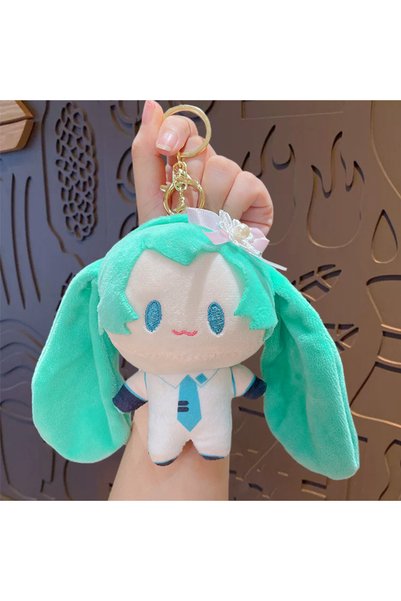 Generic Cartoon cute plush first sound future doll toy key chain bag car pend...
