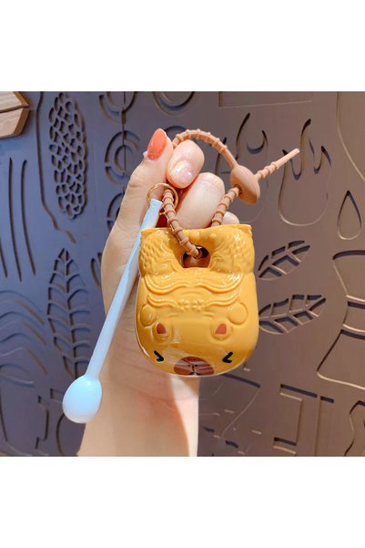 Generic Cartoon Gongde wooden fish knock music keychain creative decompressio...