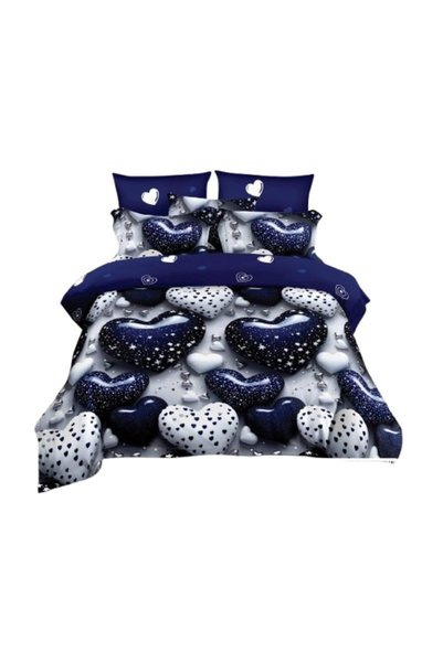 Johny Home Pucioasa Lenjerie de pat din 6 piese, pentru 2 persoane, 240x250 c...