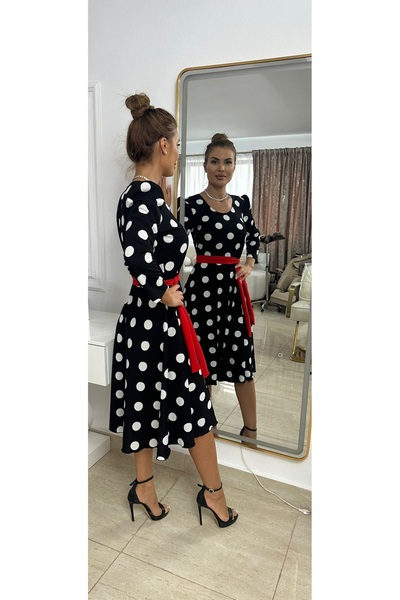 Generic Brand Rochie midi cu buline