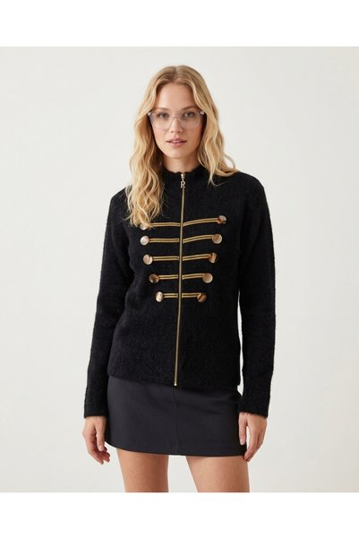 CLOUDY WEAR&DESİGN Jachetă / cardigan din tricot cu textură moale, cu guler î...