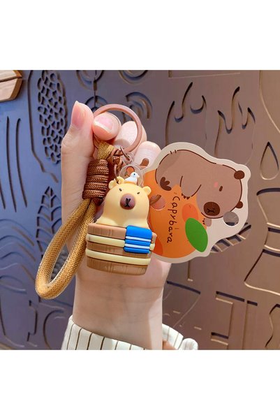 Generic Creative capabala keychain female cute cartoon car key chain ornament...