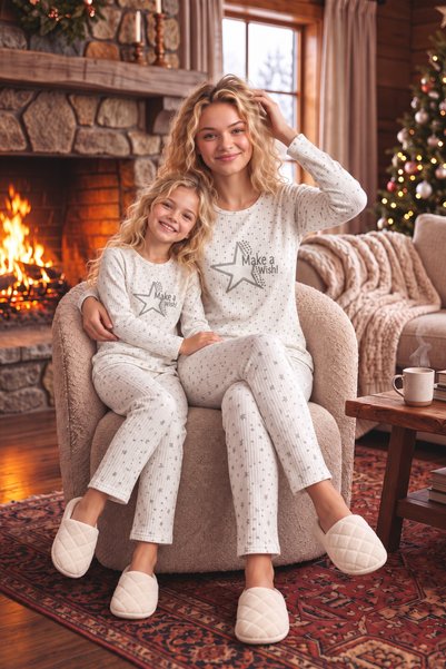 ELİTOL Cotton Soft Touch Patterned Fabric Round-Neck Long-Sleeve Children's P...