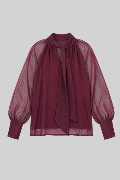Marilyn Boutique Μπλούζα με Δέσιμο Μονόχρωμη