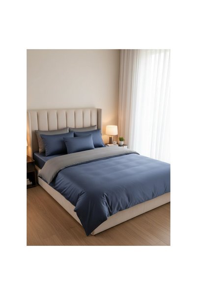 Johny Home Pucioasa Silk bedding, 6 pieces, 2 people 180x200 cm, navy blue