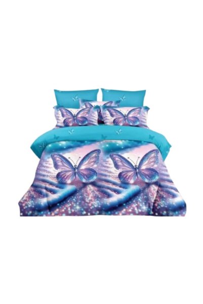 Johny Home Pucioasa Lenjerie de pat din 6 piese, pentru 2 persoane, 240x250 c...