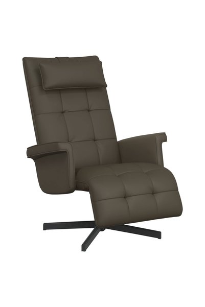 vidaxl Scaun pivotant Gri Piele artificială