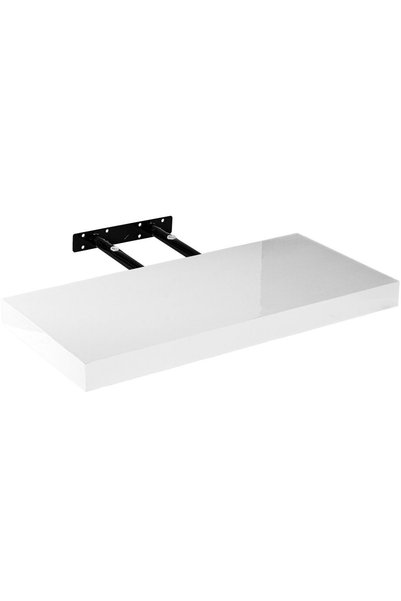STILISTA Raft de perete, lungime 90 cm, alb lucios