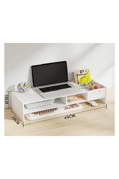 Genos Monitor or laptop stand, white