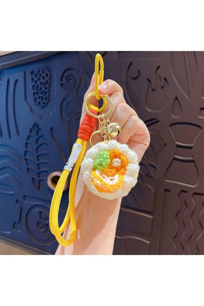 Generic Original crochet colorful cake keychain cute cartoon macaron couple b...