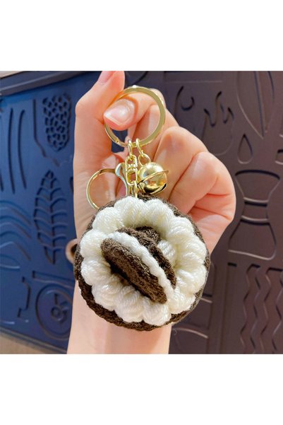 Generic Original crochet colorful cake keychain cute cartoon macaron couple b...