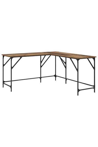 vidaxl Birou Lemn Vechi Lemn prelucrat 149 x 149 x 75 cm
