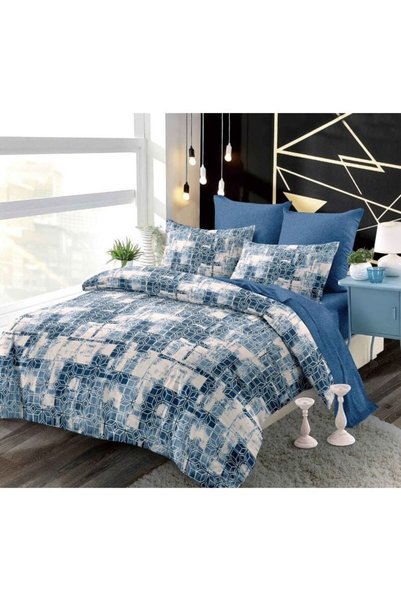Primavara Double Bed Linen, Spring, Fitted Sheet, 6 pieces, Abstract Print, 2...