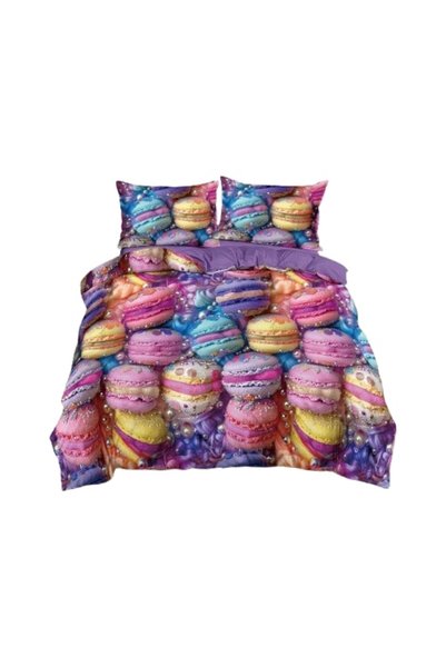 Johny Home Pucioasa Bed linen, 2 people, 4 pieces, 240x250 cm, Delicious maca...