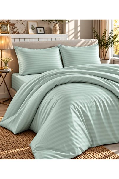 Ucarehome Cotton Satin Soft Touch Premium Double Bed Duvet Cover Set (4 Piece...