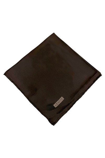 Armine Plain Silk Scarf - 68 Dark Coffee Sura