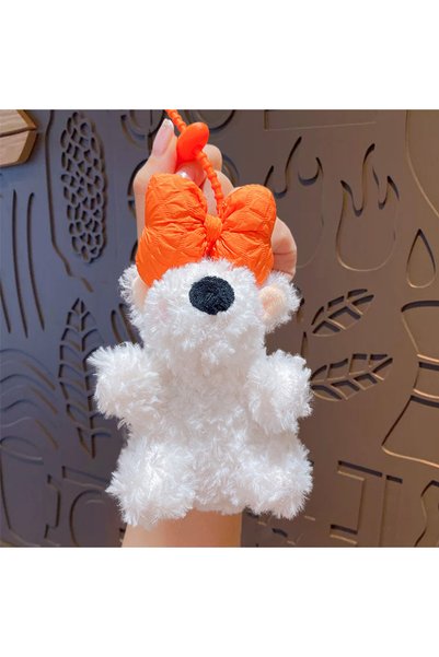 Generic Cartoon West Highland Puppy Plush Bag Keychain Doll Pendant Car Key C...